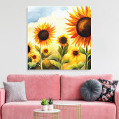 Toile Fleurs de soleil Whimsical rustique (Insitu(Salon))