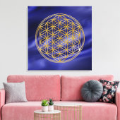 Toile FLEURS DE VIE - or (Insitu(Salon))