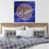 Toile FLEURS DE VIE - or (Insitu(Chambre))