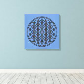 Toile FLEURS DE VIE - Symbole de géométrie sacrée plan 1 (Insitu (Plancher de Bois))