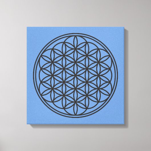 Toile FLEURS DE VIE - Symbole de géométrie sacrée plan 1 (Recto)