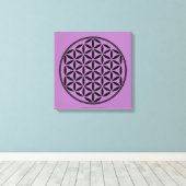 Toile FLEURS DE VIE - Symbole de géométrie sacrée plein  (Insitu (Plancher de Bois))