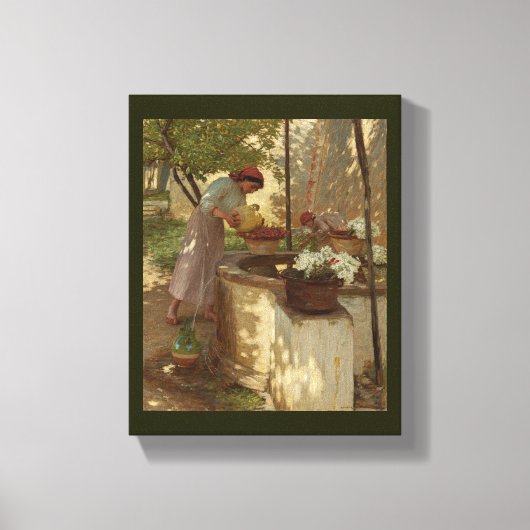 Toile Fleurs d'eau du puits (Recto)