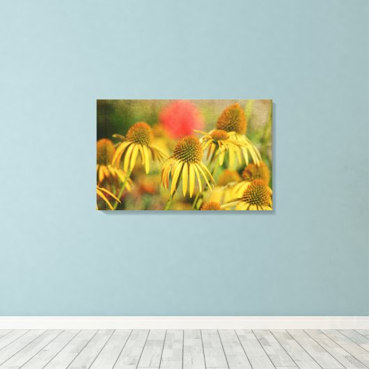Toile Fleurs d'échinacées rustiques (Insitu (Plancher de Bois))