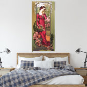 Toile Fleurs des jardins par Élisabeth Sonrel (Insitu(Chambre))