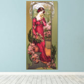 Toile Fleurs des jardins par Élisabeth Sonrel (Insitu (Plancher de Bois))