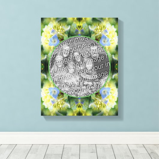 Toile Fleurs d'hortensia Cadre Créez votre propre photo (Insitu (Plancher de Bois))