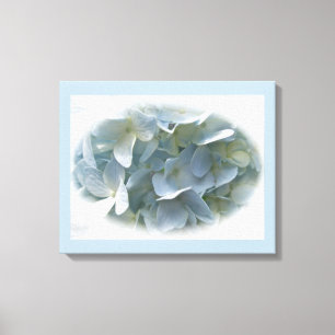 Toile Fleurs d'Hydrangée Bleu Pâle