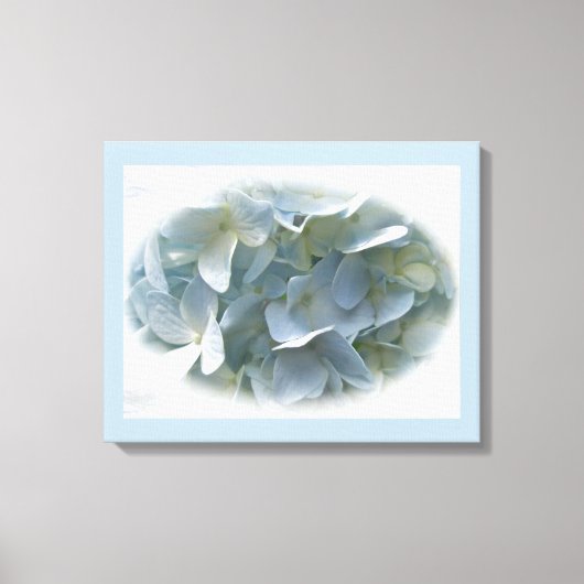 Toile Fleurs d'Hydrangée Bleu Pâle (Recto)