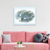 Toile Fleurs d'Hydrangée Bleu Pâle (Insitu(Salon))