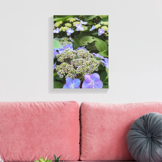 Toile Fleurs d'Hydrangée Bleue (Insitu(Salon))