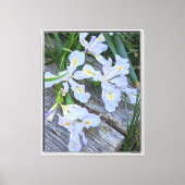 Toile Fleurs d'Iris Mauve Clair (Recto)