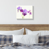 Toile Fleurs d'iris violet chaud élégant art numérique (Insitu(Chambre))