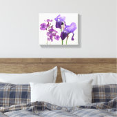 Toile Fleurs d'iris violet chaud élégant art numérique (Insitu(Chambre))