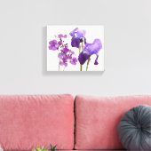 Toile Fleurs d'iris violet chaud élégant art numérique (Insitu(Salon))