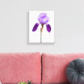 Toile Fleurs d'iris violettes boho florales glamour fémi (Insitu(Salon))
