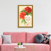 Toile Fleurs d'œillet, Message de la Saint-Valentin Vint (Insitu(Salon))
