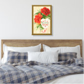 Toile Fleurs d'œillet, Message de la Saint-Valentin Vint (Insitu(Chambre))