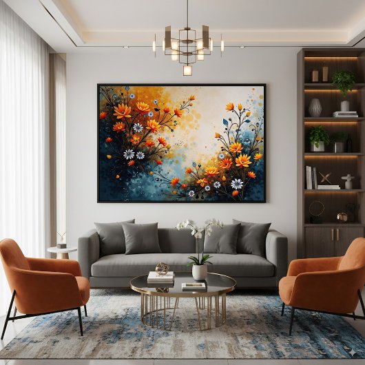 Toile Fleurs en fête