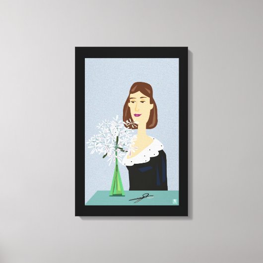 Toile Fleurs en flocon de neige (Recto)