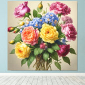 Toile Fleurs en pleine floraison (Insitu (Plancher de Bois))