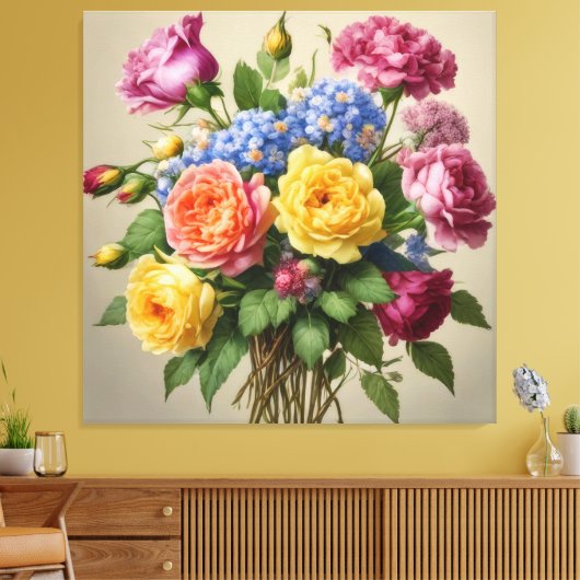 Toile Fleurs en pleine floraison (Insitu(Salon))