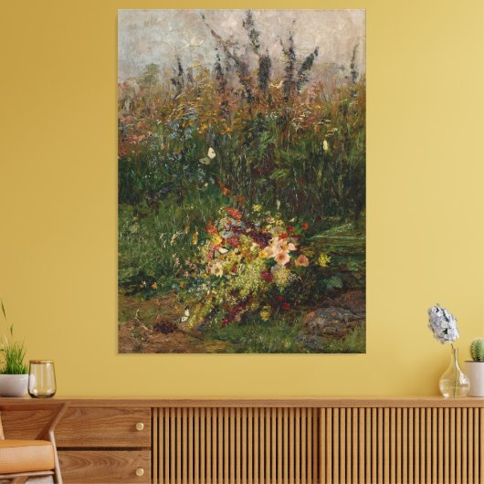 Toile Fleurs estivales du terrain (Insitu(Salon))
