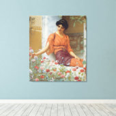 Toile Fleurs estivales par John William Godward Envelopp (Insitu (Plancher de Bois))