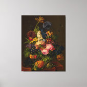 Toile Fleurs et Ananas sur une corniche (Recto)