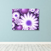 Toile Fleurs et cœurs abstraits de l'amour fractal (Insitu (Plancher de Bois))