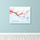 Toile Fleurs et oiseaux en fleurs de cerisier (Insitu (Plancher de Bois))