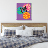 Toile Fleurs et papillon (Insitu(Chambre))