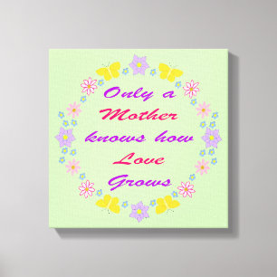 Toile Fleurs et papillons de la Fête des mères
