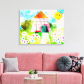 Toile Fleurs et soleil (Insitu(Salon))