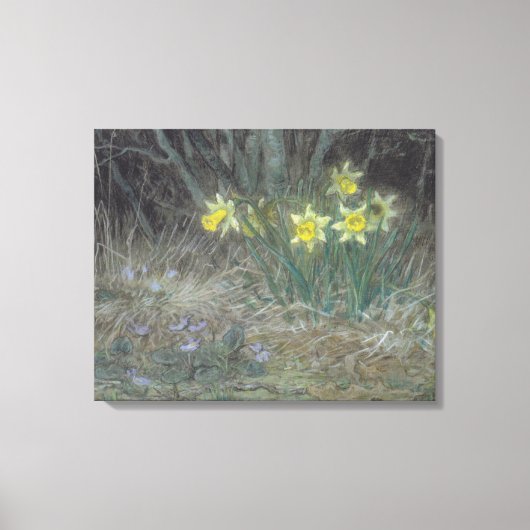 Toile Fleurs et violets Narcissus (par Millet) (Recto)