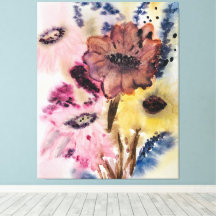 Fleurs Fantastiques Aquarelle Originale