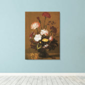 Toile Fleurs florales de vie morte en Vase, baroque Vint (Insitu (Plancher de Bois))