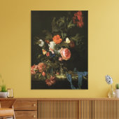 Toile Fleurs florales de vie morte en Vase, baroque Vint (Insitu(Salon))