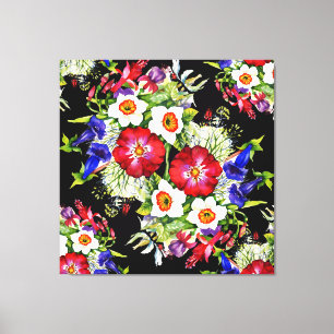 Toile Fleurs florales du jardin Narcisse Foliage Blanc R