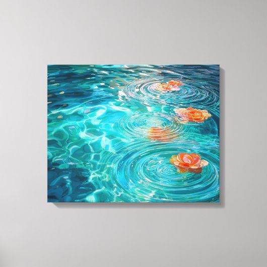Toile Fleurs flottant sur l'eau (Recto)