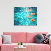 Toile Fleurs flottant sur l'eau (Insitu(Salon))