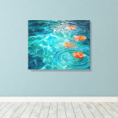 Toile Fleurs flottant sur l'eau (Insitu (Plancher de Bois))