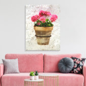Toile Fleurs | Géranium en fleur en pot (Insitu(Salon))