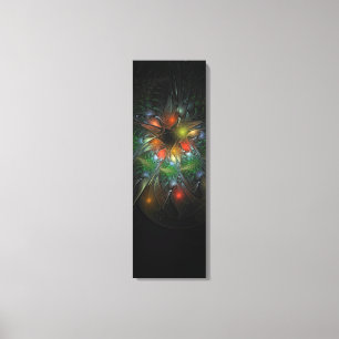 Toile Fleurs imaginaires fractales douces et tendres