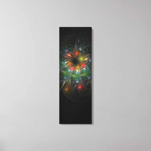 Toile Fleurs imaginaires fractales douces et tendres (Recto)