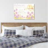 Toile Fleurs Inspirationnelles de Naissance de Février M (Insitu(Chambre))