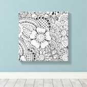 Toile Fleurs inspirées 6 (Insitu (Plancher de Bois))