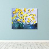 Toile Fleurs jaunes (Insitu (Plancher de Bois))