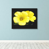 Toile fleurs jaunes (Insitu (Plancher de Bois))