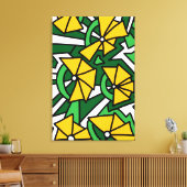 Toile Fleurs Jaunes Art Doodle (Insitu(Salon))